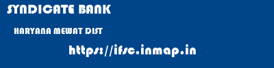 SYNDICATE BANK  HARYANA MEWAT DIST    ifsc code